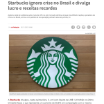 「スターバックス」などの国際的飲食ブランドをブラジル内で展開するサウスロック社が破産を申請（２日付ジョーベン・パン・サイトの記事の一部）