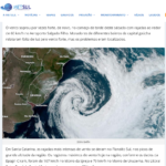 「ＧＯＥＳ―Ｅａｓｔ」が捉えた、南大西洋に直径数百キロの大きな渦巻き状の雲が広がる１１月４日の驚異的な衛星画像（４日付メット・スル・サイトの記事の一部）