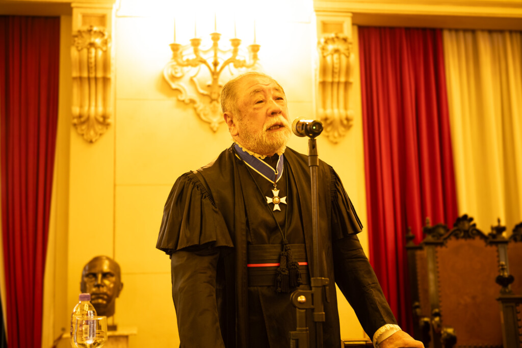 最終講義を行う二宮氏