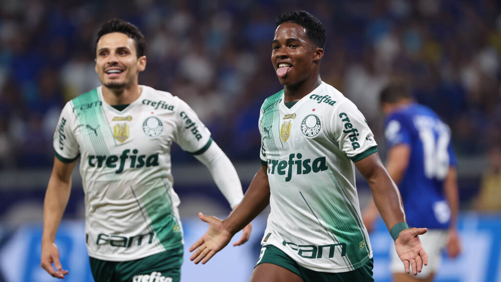 決勝点を決めた直後のエンドリック（Cesar Greco/Palmeiras/by）