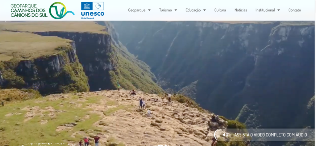 ジオパーク「Caminhos dos Cânions do Sul」（公式ホームページhttps://canionsdosul.org/）