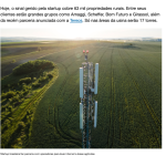農業地域に設置された通信塔（１１月３０日付インフォ・マネーの記事の一部）