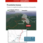 ベネズエラが併合を望んでいるエセキボとブラジルの国境(８日付Ｇ１サイトの記事の一部)