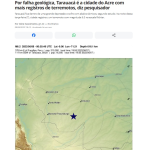 タラウアカー市で地震が頻繁に起きる仕組みについて報じた２２年６月８日付Ｇ１サイトの記事の一部