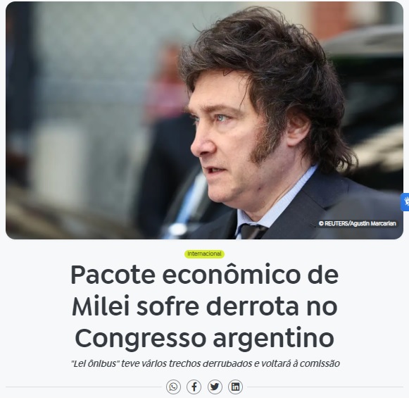 メガ改革案の条項別審議で重要条項が否決されたと６日付アジェンシア・ブラジルの記事の一部