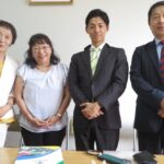 森議長、中川さん、藤井市長、ブラジル岐阜県人会の長屋充良会長