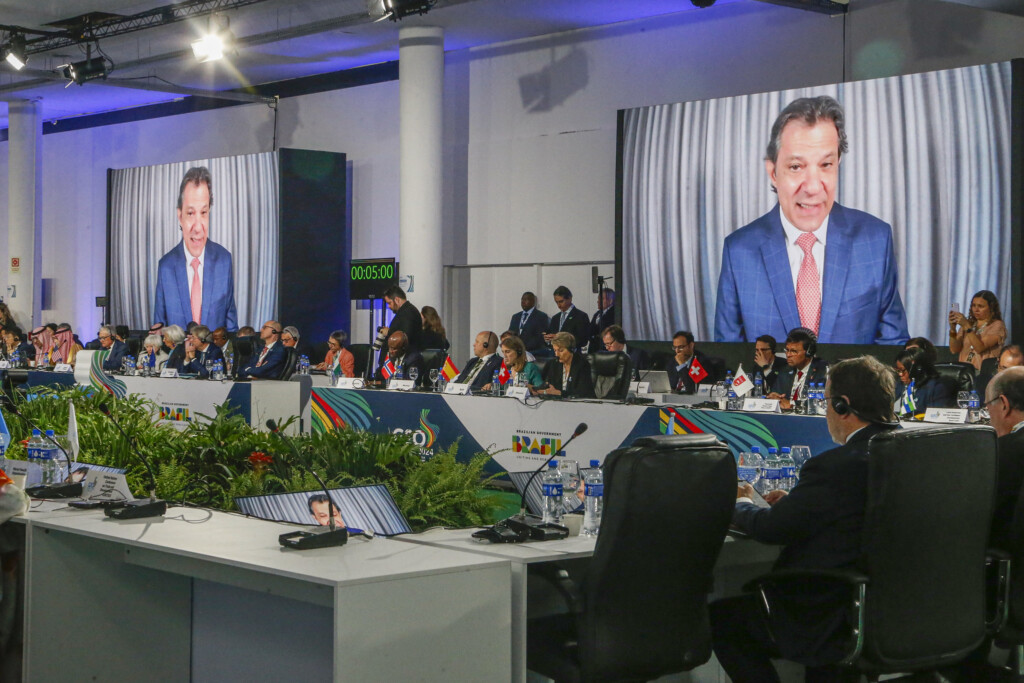 Ｇ２０会議でのハダジ財相（Paulo Pinto/Agencia Brasil）