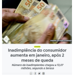 債務不履行となった消費者が再び増加と報じる４日付アジェンシア・ブラジルの記事の一部