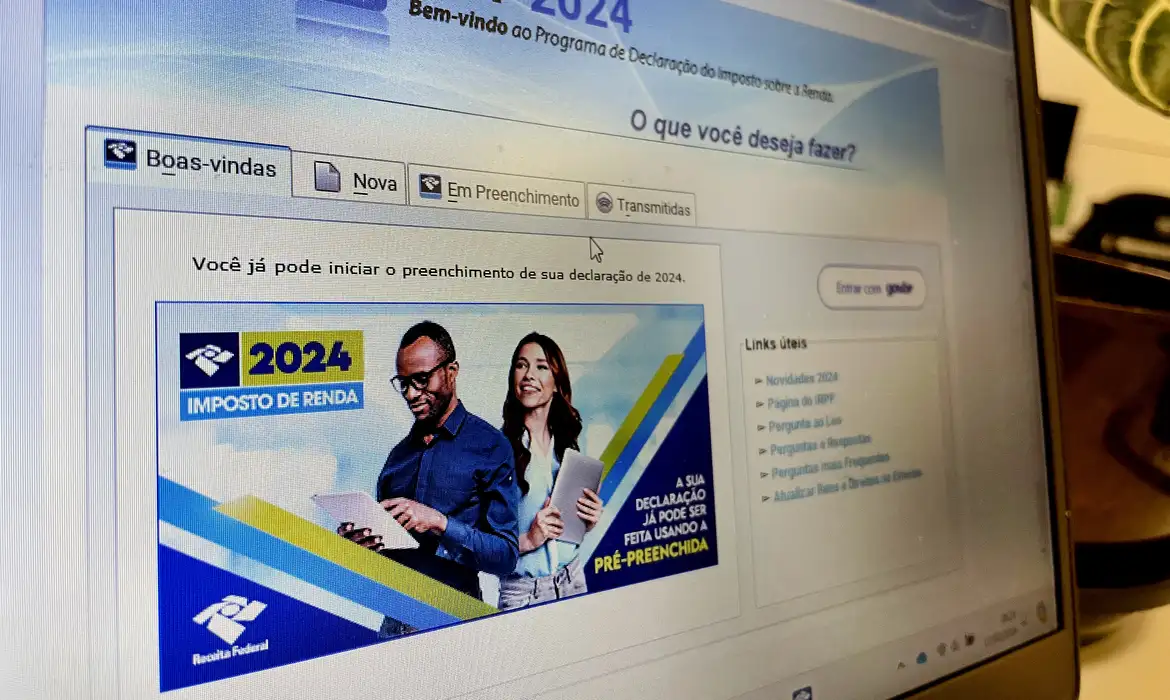 国税庁のＩＲＰＦプログラムのページ（©Juca Varella/Agencia Brasil）