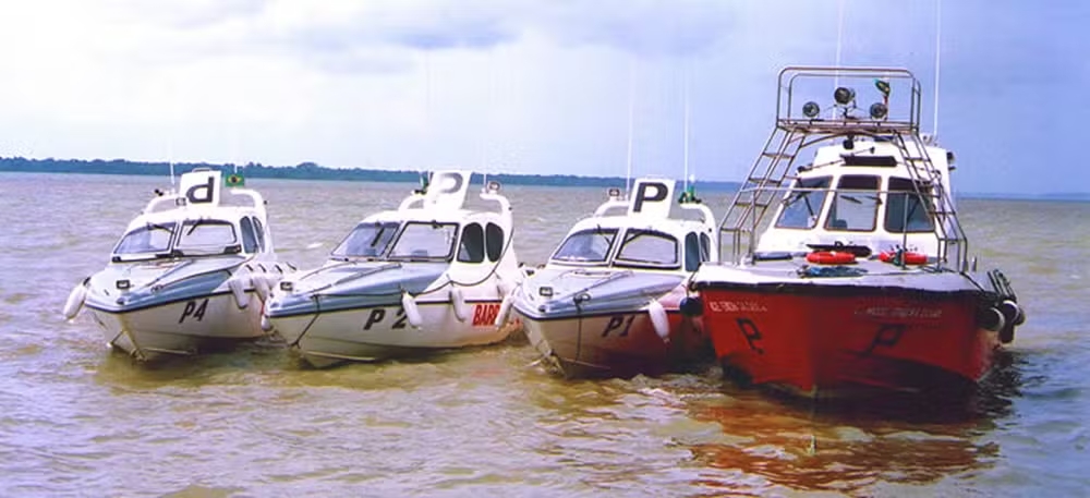 高速で航行し、島消滅の原因を作った水先案内船（Reprodução / Barra do Pará）