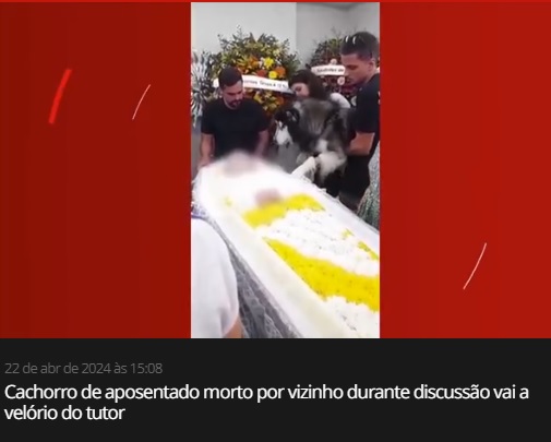 ロボも参加して行われたマノエル氏の通夜の様子（22日付G1サイト掲載のビデオの一部）
