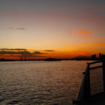 夕陽に染まるサンフランシスコ河