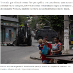 軍警や特殊作戦実行部隊が乗り込んだリオ市ヴィラ・クルゼイロのファヴェーラ（24日付フォーリャ紙サイトの記事の一部）