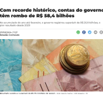 2月の基礎的財政収支は584億レアルの赤字だった（3月27日付コレイオ・ド・ポーヴォの記事の一部）