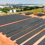 サンパウロ州グアルーリョス市に完成した太陽光発電所（Transpetro/Divulgação）