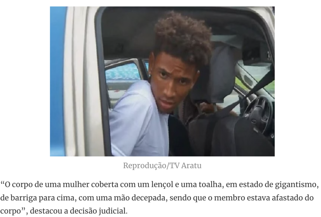 ジョゼ・ナタン・ドス・サントス・カルヴァーリョ容疑者（23日付テラ・サイトの記事の一部）