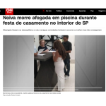 事故の直前、花嫁は結婚式の様子をSNSに投稿していた(16日付CNNブラジル・サイトの一部)