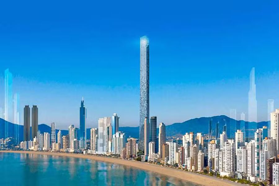 バルネアリオ・カンボリウ市に建設予定の「トリウンフ・タワー」完成予想図（Foto:Divulgação）
