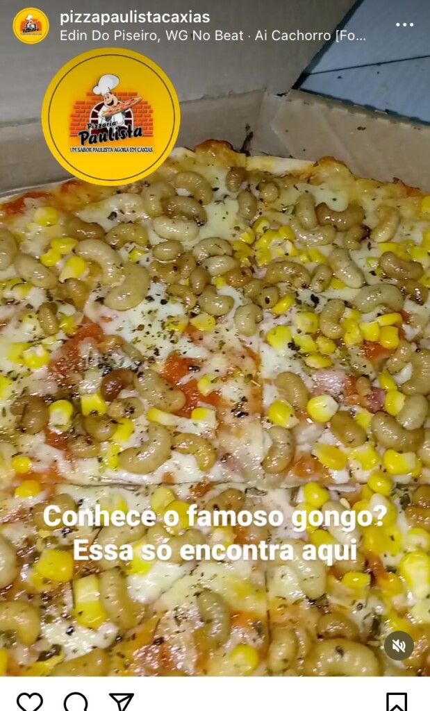 幼虫をふんだんに使用したピザ(Foto: Instagram/@pizzapaulistacaxias)