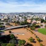 水に浸かった州都の中央部（©Gustavo Mansur/Palacio Piratini）