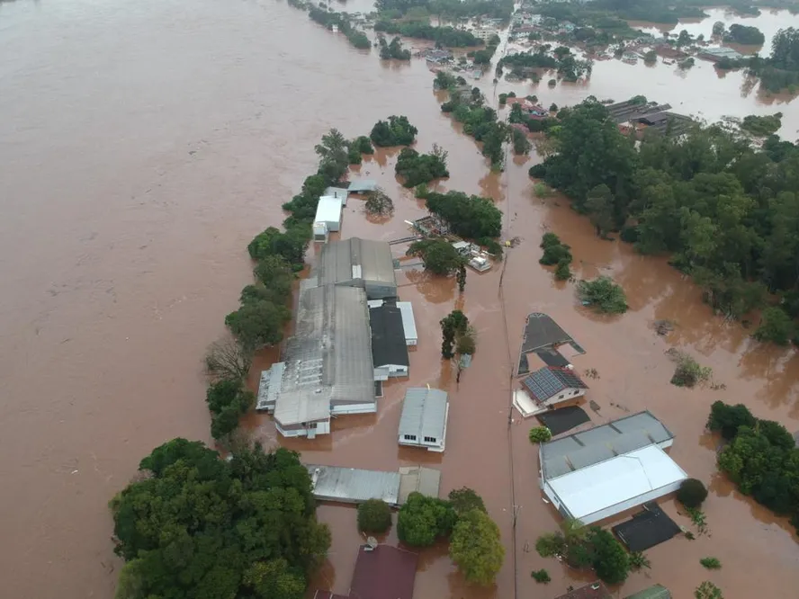 広範囲に及ぶ水害で経済活動も止まっているRS州（Asgav/Divulgacao）