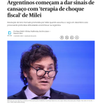 ハビエル・ミレイ・アルゼンチン大統領（13日付ヴァロール紙サイトの記事の一部）