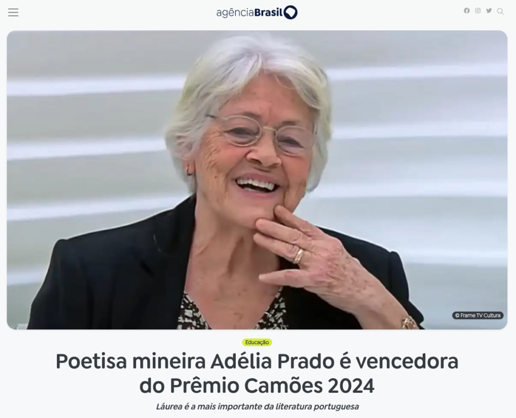 アデリア・プラド氏（26日付アジェンシア・ブラジルの記事の一部）