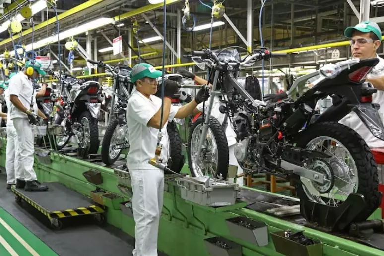 ホンダの二輪車製造ライン（Honda/Divulgação/Estadão）