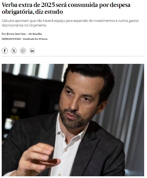 25年度の連邦政府の追加財政枠は義務的経費で食われると報じる8日付ヴァロール紙の記事の一部