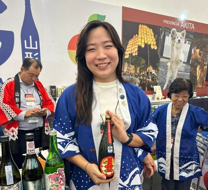 ブラジルつや姫大使の佐藤絢香さん（3世）