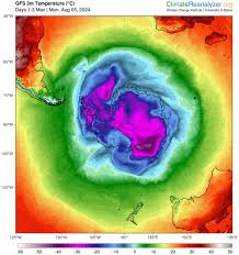 南極の気象異常を伝えるグラフ（Climate Change Institute/Universidade do Maine）