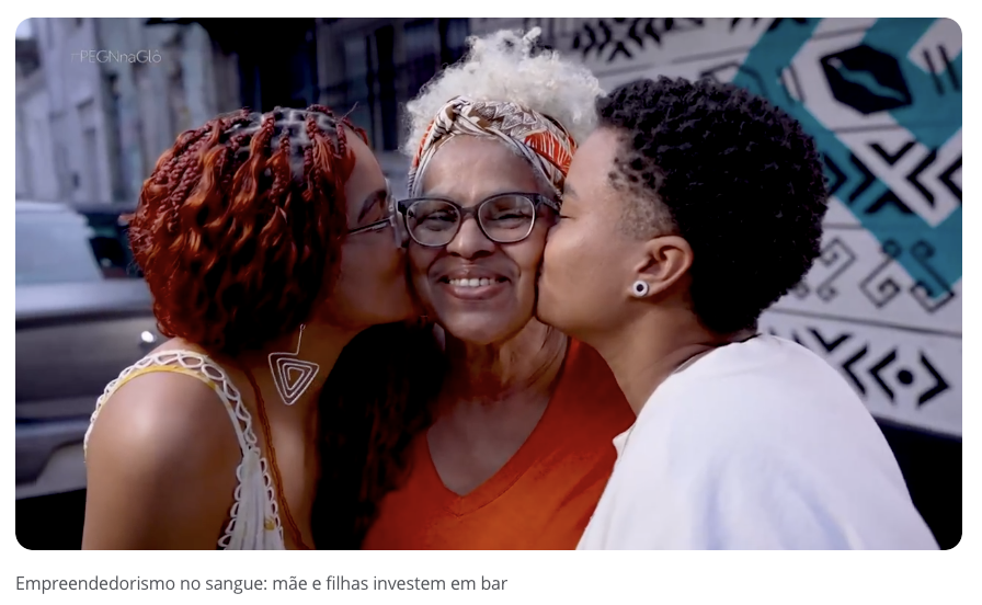 左からタイスさん、アントニアさん、ルアナさん（１８日付Ｇ１サイトの記事の一部）