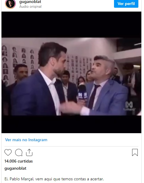 インタビュー時に成立した賭けの清算をとマルサル氏に呼びかけるノブラット氏のインスタグラム