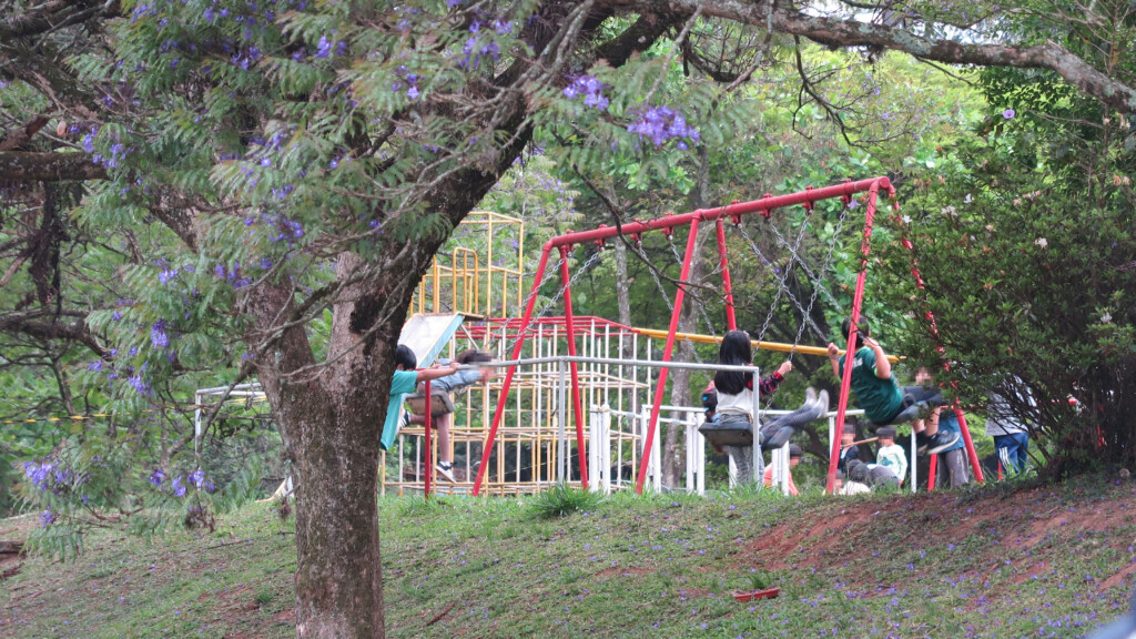 まるで日本の学校のような休み時間の風景