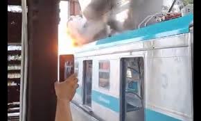 火の上がったCPTM9号線(reproducao)