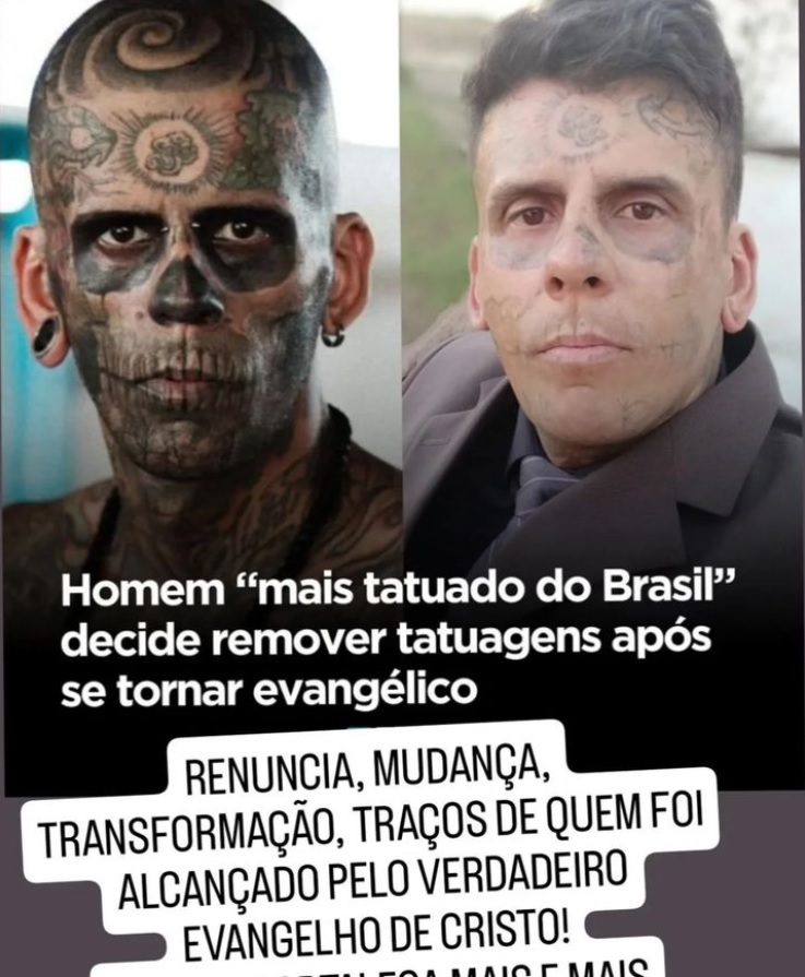「ブラジルで最もタトゥーが多い男」本人のインタグラムより