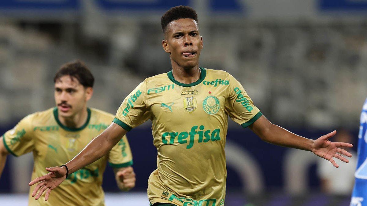 クルゼイロ戦でのエステヴォン（Cezar Greco/Palmeiras）
