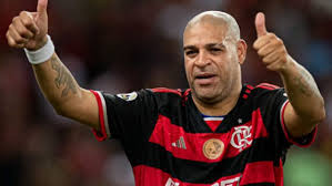 引退試合でのアドリアーノ（Paula Reis/Flamengo）