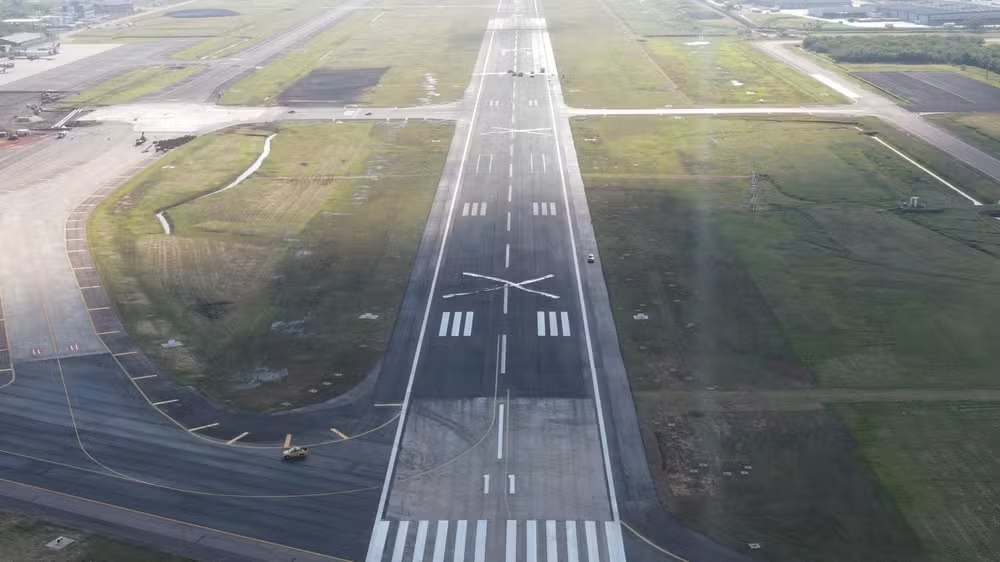 改修工事が完了した滑走路（Foto: Divulgação/ Fraport Brasil）