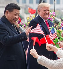 2017年11月、習近平国家主席と隣り合うトランプ氏（Foto: Shaleah Craighead, via Wikimedia Commons）