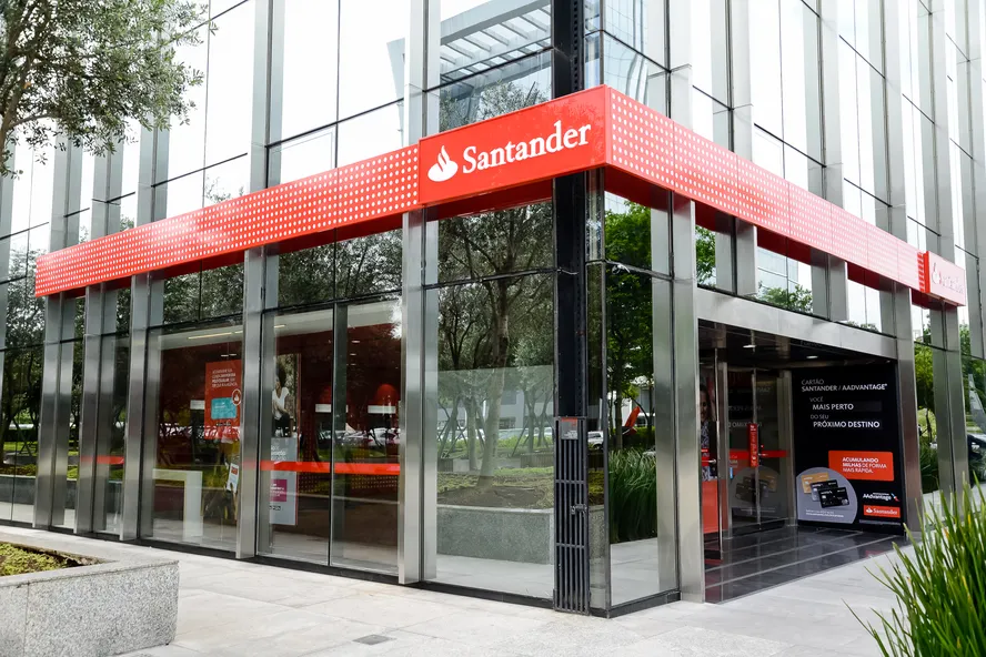 サンタンデール銀行の支店（Foto: Divulgação）