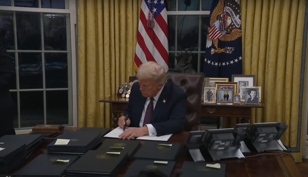 ホワイトハウスでのトランプ大統領（RS/Fotos Publicas）