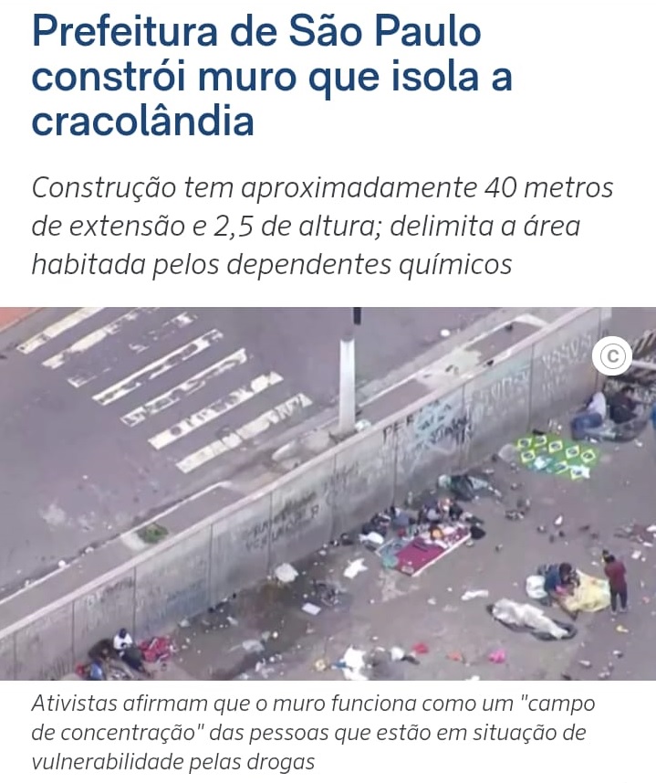 クラコランジアに築かれた塀（15日付ポデール360サイトの記事の一部）