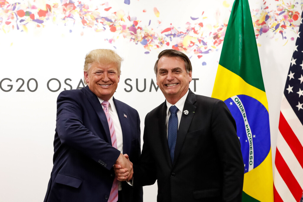 2019年当時、共に大統領だったボルソナロ氏とトランプ氏（G20大阪サミット）（@Fotos Publicas）