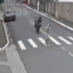 事故の瞬間を捉えた防犯カメラの映像の一部（Foto: Reprodução/ Câmera de monitoramento）