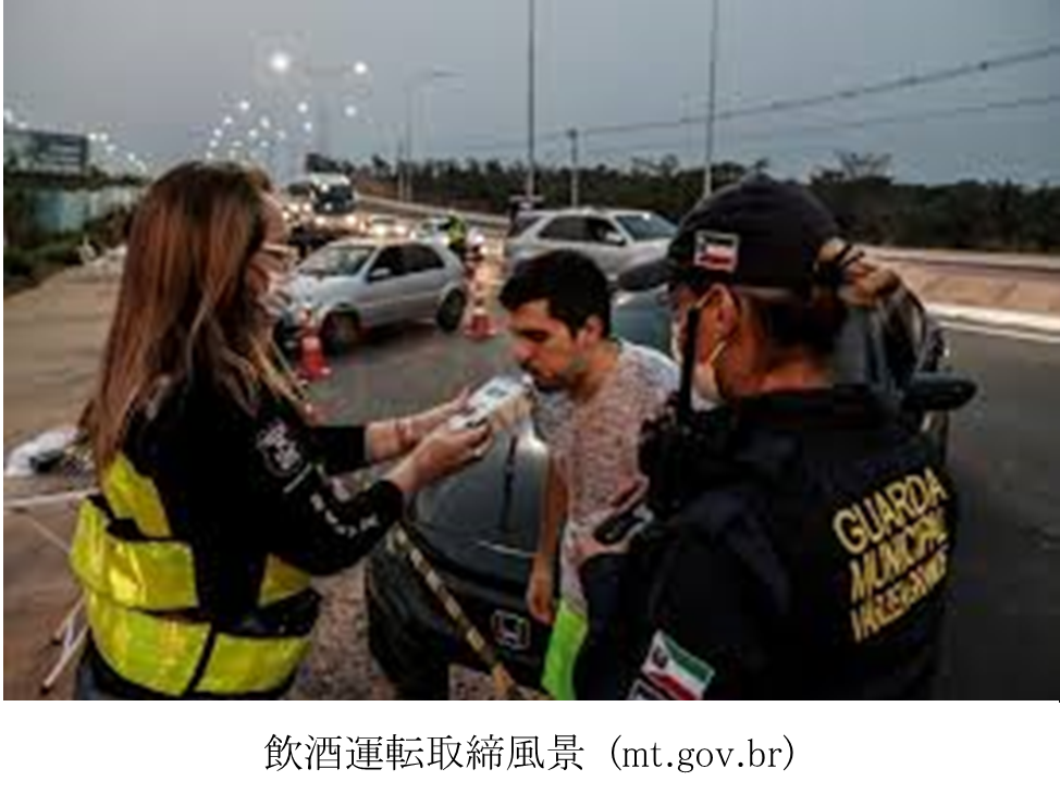 飲酒運転取締風景(mt.gov.br)