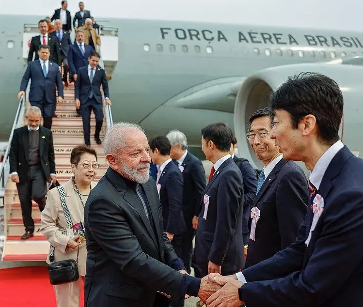 羽田空港に到着したルーラ大統領一行（Foto: Ricardo Stuckert / PR）
