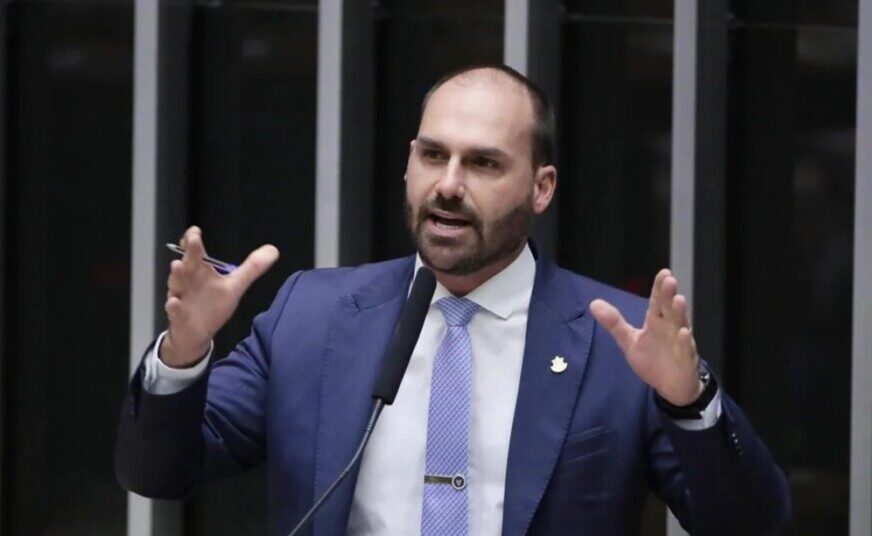 休職を宣言したエドゥアルド氏（Zeca Ribeiro/Câmara dos Deputados）