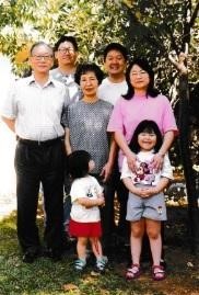 司夫婦、長男家族、孫２人、次男