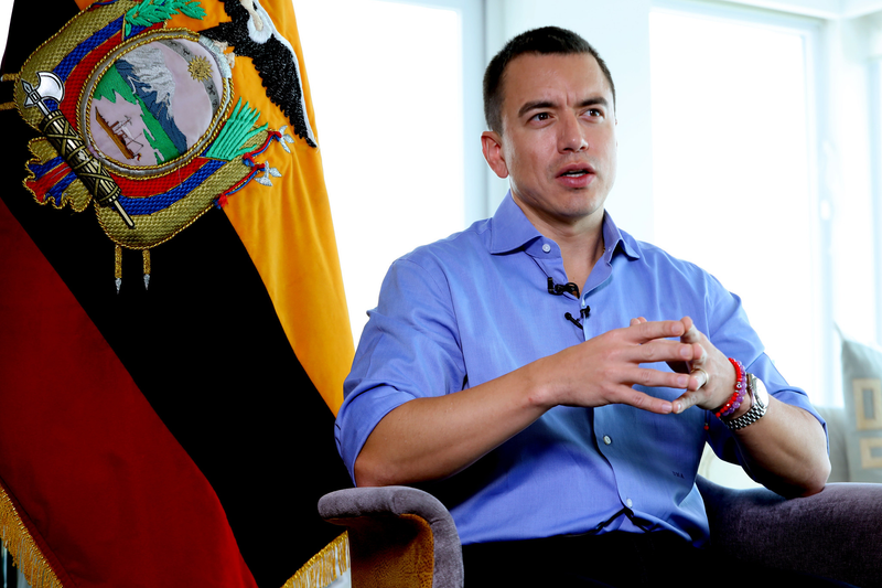 再選したダニエル・ノボア大統領（Jonathan Miranda/Presidência da República）